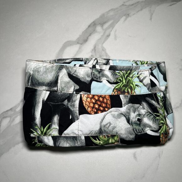 iLot Mens Swim Trunks L Mesh Liner Pockets Board Shorts Elephants Pineapples EUC - Picture 12 of 12